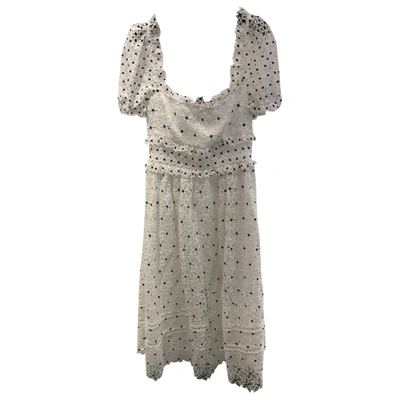 Pre-owned Self-portrait Mid-length Dress In White