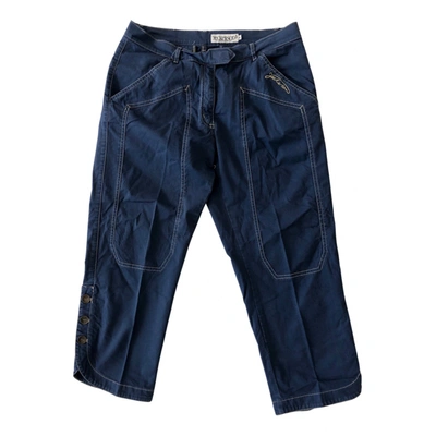 Pre-owned Jeckerson Straight Pants In Blue