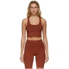 Girlfriend Collective Paloma Brown Bra Top In Terracotta