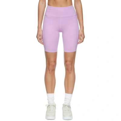 Girlfriend Collective Float High Waist Cycling Shorts In Purple