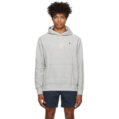 Polo Ralph Lauren Fleece Hoodie In Grey Heather