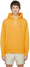 Polo Ralph Lauren Embroidered-logo Pullover Hoodie In Giallo