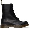 Dr. Martens Black Leather Lace-up Boots Dr Martens In Black