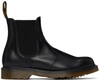 Dr. Martens' Vintage Round-toe Leather Boots In Black