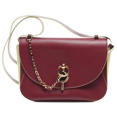 Pre-owned Jw Anderson Leather Handbag In Red