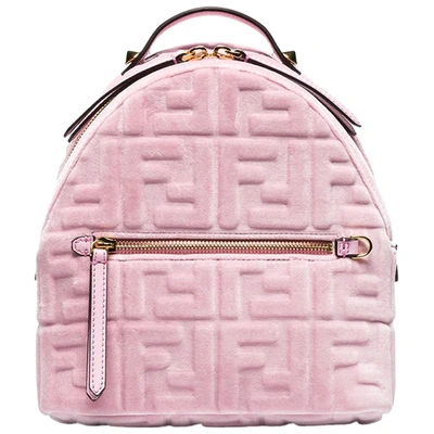 Pre-owned Fendi Velvet Handbag In Pink