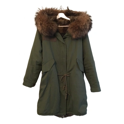 Pre-owned Popski London Parka In Khaki