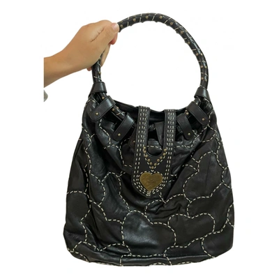 Pre-owned Gai Mattiolo Leather Handbag In Black
