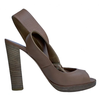 Pre-owned Pierre Hardy Leather Sandal In Camel