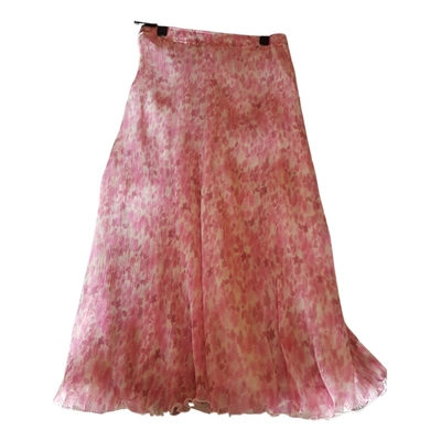 Pre-owned Ganni Spring Summer 2020 Maxi Skirt In Pink