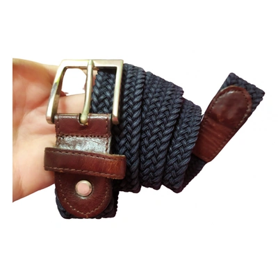 Pre-owned Linea Pelle Leather Belt In Blue