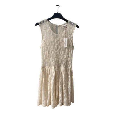 Pre-owned Opening Ceremony Wool Mini Dress In Beige