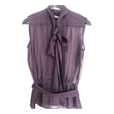 Pre-owned Saint Laurent Silk Vest In Purple
