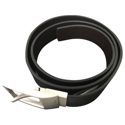 Pre-owned Calvin Klein Patent Leather Belt In Black