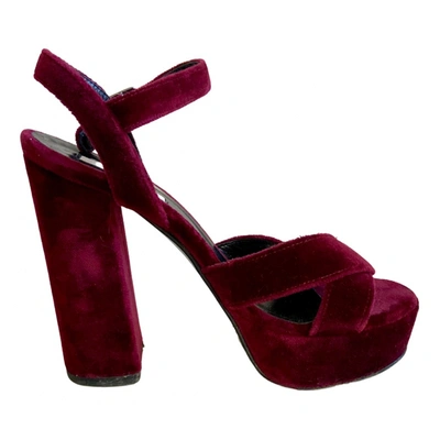 Pre-owned Jucca Sandals In Burgundy