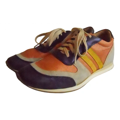 Pre-owned Max Mara Leather Trainers In Multicolour