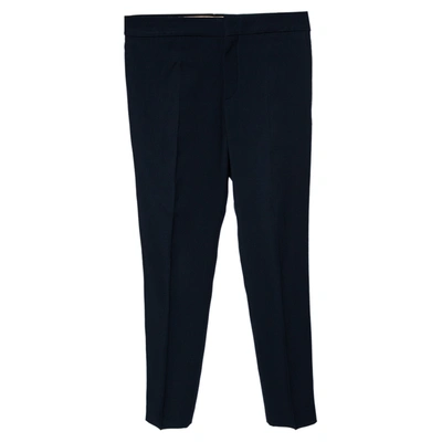 Pre-owned Chloé Navy Blue Crepe Formal Pants S