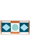 La Doublej Aperitivo Diamond Dots Porcelain Tray In Blue