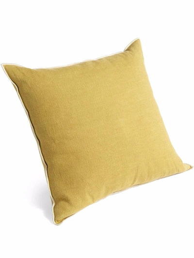 Hay Outline Cotton-linen Cushion In Mustard