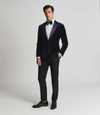 Reiss Ace Velvet Regular Fit Blazer In Navy