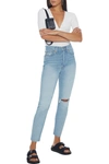 Re/done Originals 90s High Rise Ankle Crop In Light Denim