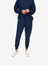 DEREK ROSE DEREK ROSE WOMEN'S SWEATPANTS QUINN COTTON MODAL STRETCH NAVY,1502-QUIN001NAV