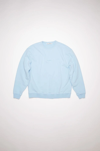 Acne Studios Logo Sweatshirt In Sky Blue