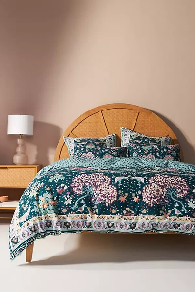 Anthropologie Darby Duvet Cover By  In Blue Size Q Top/bed In Blue