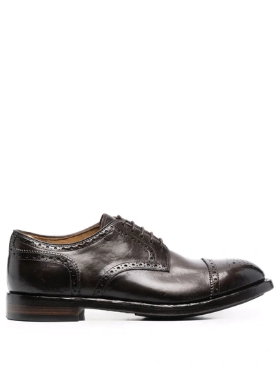 Officine Creative Lace-up Leather Brogues In Brown