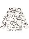 Dolce & Gabbana All-over Logo Print Hoodie In White