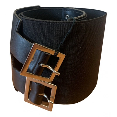 Pre-owned Denny Rose Leather Belt In Black