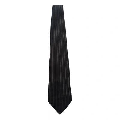Pre-owned Saint Laurent Silk Tie In Black