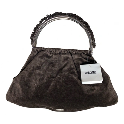 Pre-owned Moschino Velvet Handbag In Brown
