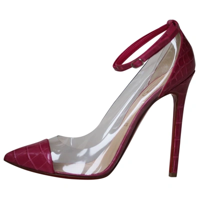Pre-owned Christian Louboutin Leather Heels In Pink