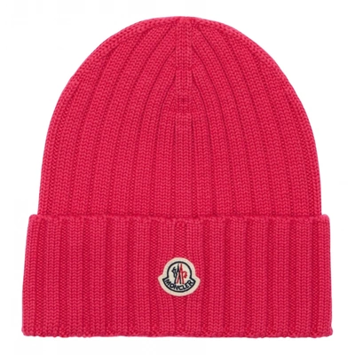 Pre-owned Moncler Wool Hat In Red