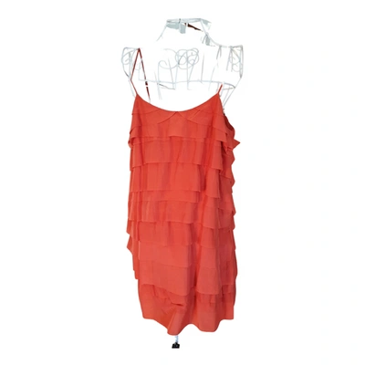 Pre-owned Stella Mccartney Silk Mini Dress In Orange