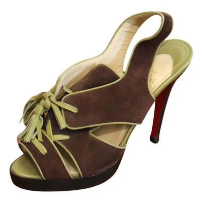 Pre-owned Christian Louboutin Sandals In Brown