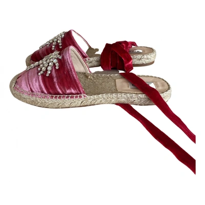 Pre-owned Attico Cloth Espadrilles In Pink