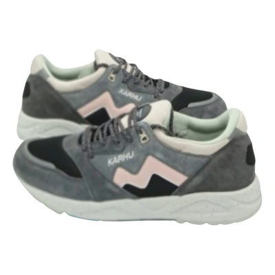 Pre-owned Karhu Leather Low Trainers In Multicolour