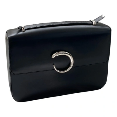 Pre-owned Cartier Leather Handbag In Black