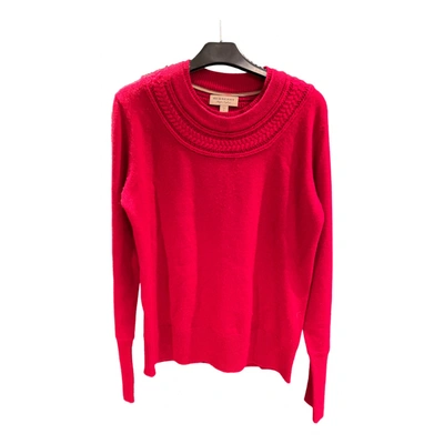 Pre-owned Burberry Cashmere Jumper In Red