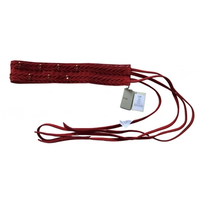 Pre-owned Maje Cloth Belt In Red