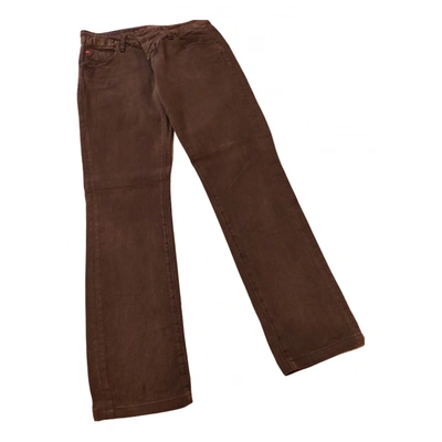 Pre-owned Miss Sixty Straight Pants In Brown