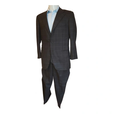 Pre-owned Kiton Cashmere Suit In Brown