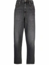 Isabel Marant Étoile High-rise Straight-leg Jeans In Grey