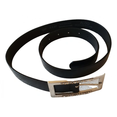 Pre-owned Aldo Leather Belt In Black
