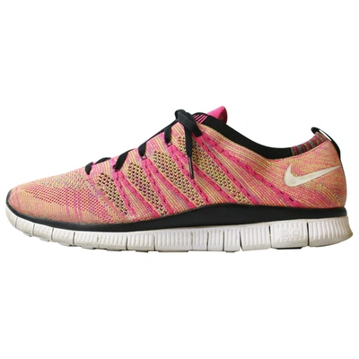 Pre-owned Nike Free Run Cloth Low Trainers In Pink