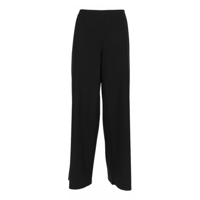 Pre-owned Chanel Wool Straight Pants In Black