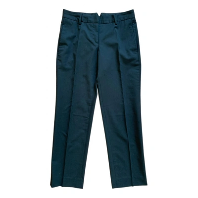 Pre-owned Neil Barrett Wool Trousers In Blue
