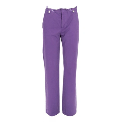 Pre-owned Helmut Lang Trousers In Purple